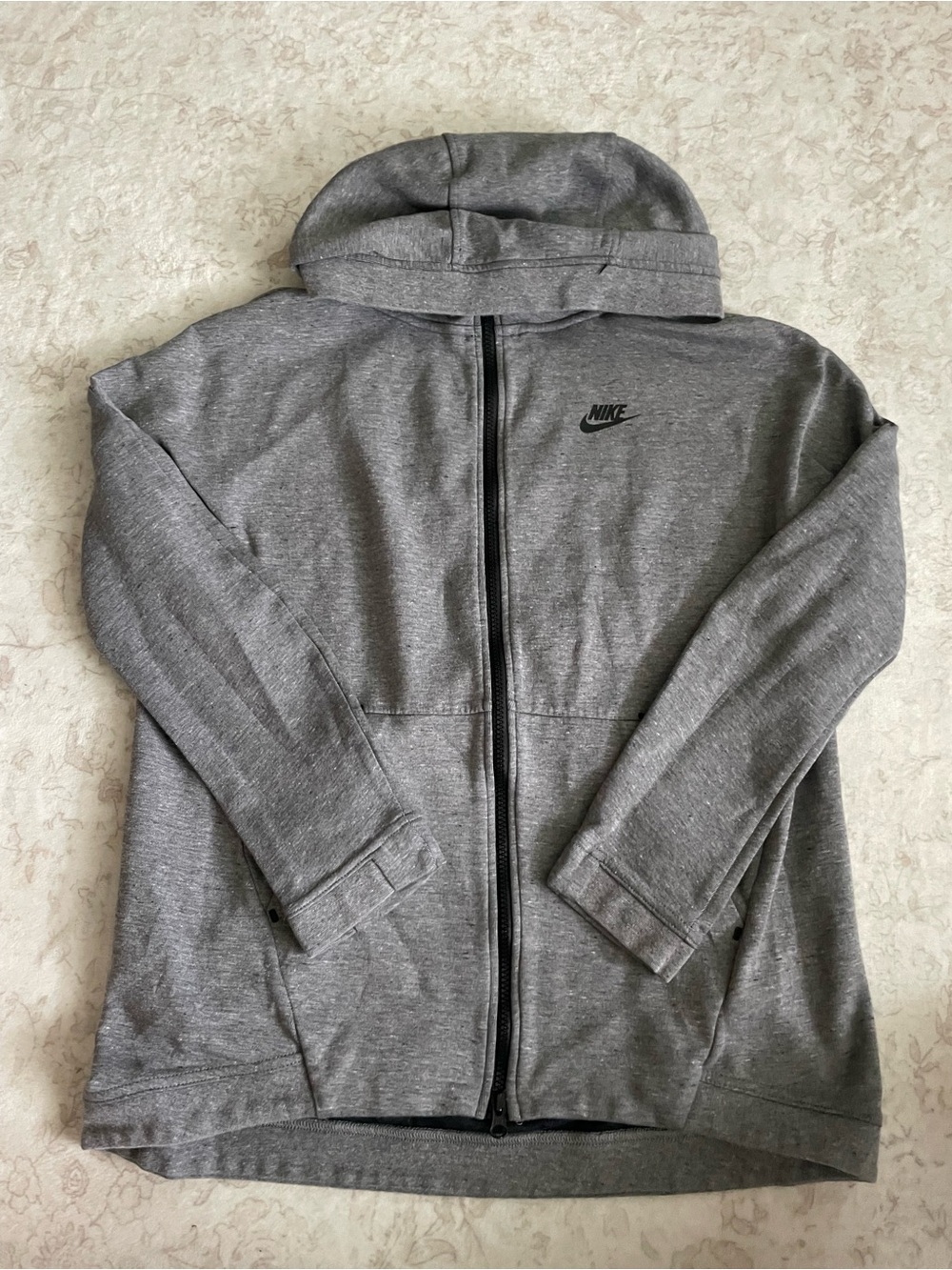 Nike Tech Gray Full-Zip Hooded Sweatshirt